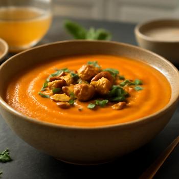 10-Minute Creamy Carrot Ginger Soup