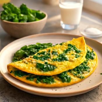 10-Minute Spinach Omelet: A Vegetarian Delight