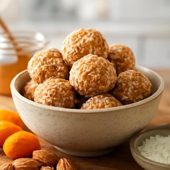 5-Ingredient Apricot Almond Energy Bites