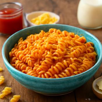 Cheesy Ketchup Pasta: A 10-Minute Kid-Pleaser