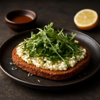 Goat Cheese, Honey & Arugula Tartine: Quick & Fresh