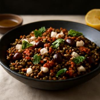 Mediterranean Lentil Salad in a Flash