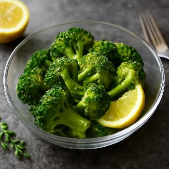 Microwave Steamed Broccoli with Lemon & Herbs