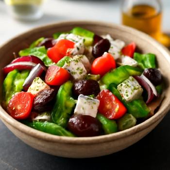 Quick Greek Salad (Horiatiki)