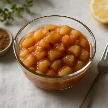 Quick Microwave Apple Cinnamon Compote