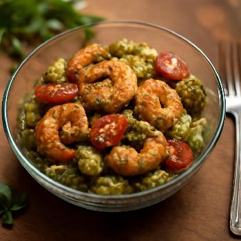 Shrimp and Pesto Gnocchi Skillet