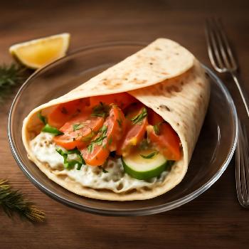 Smoked Salmon Cream Cheese Wrap