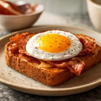 Speedy Bacon & Egg Grilled Toast