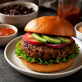 Speedy Black Bean Veggie Burger