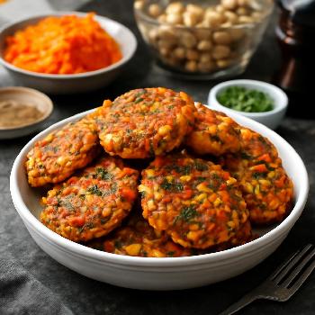 Speedy Carrot & Chickpea Fritters