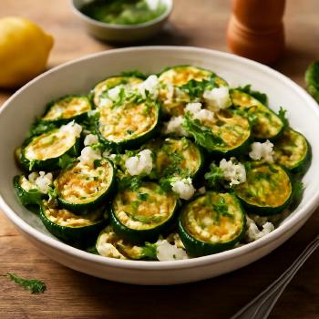 Speedy Sautéed Zucchini with Feta