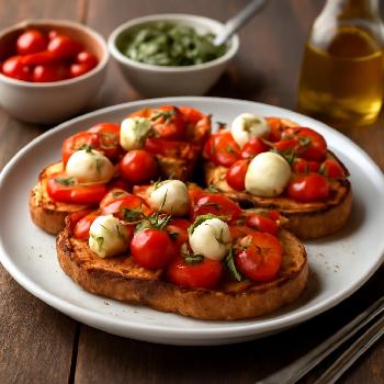 Speedy Tomato Mozzarella Toast