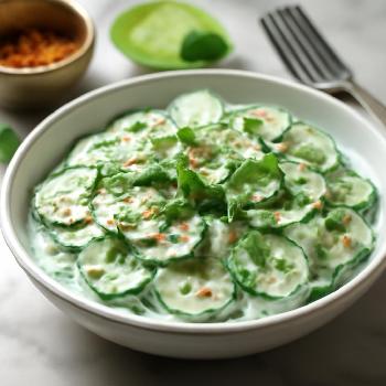 Spicy Cucumber Yogurt Salad with Mint