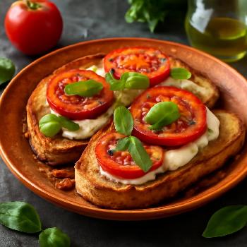 Tomato Mozzarella Grilled Toast