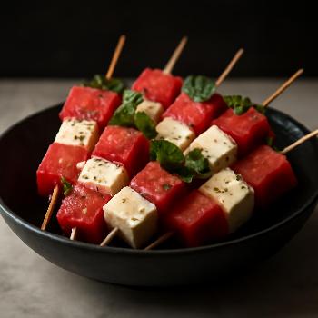 Watermelon & Feta Skewers: Sweet and Savory