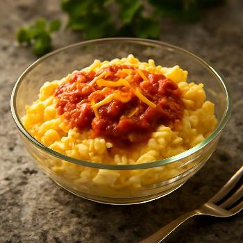 Zesty Microwave Scrambled Egg with Salsa