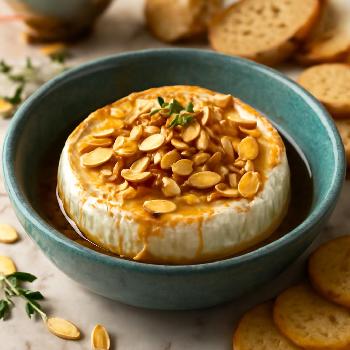 Baked Brie with Honey and Almonds