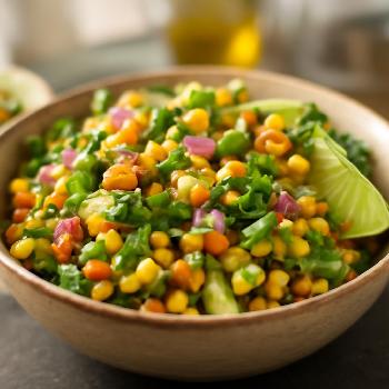Charred Corn Salad with Avocado and Lime