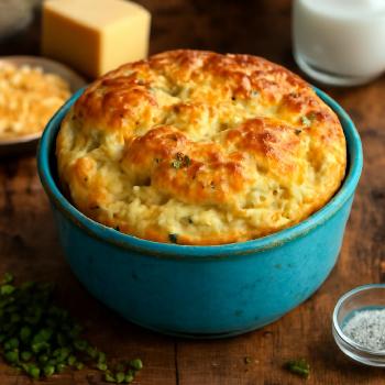 Cheddar and Chive Soufflé