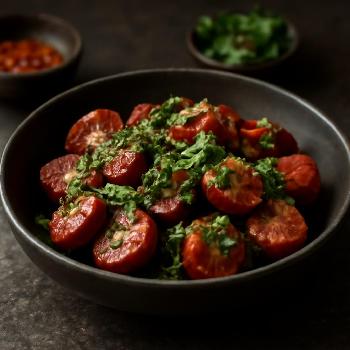 Chorizo Bites with Chimichurri