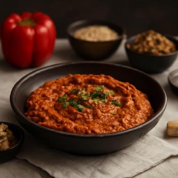 Classic Muhammara: A Roasted Red Pepper and Walnut Dip