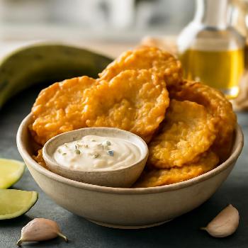 Classic Tostones with Garlic Aioli