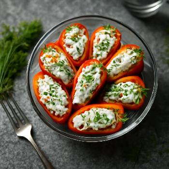 Cream Cheese and Herb Stuffed Mini Peppers