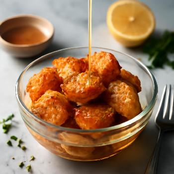 Crispy Fried Halloumi Bites with Honey-Lemon Drizzle