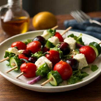 Deconstructed Greek Salad Skewers