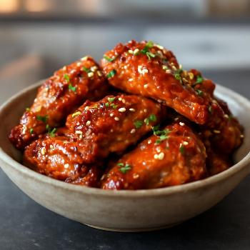 Honey Garlic Glazed Chicken Wings