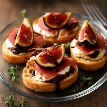 Prosciutto and Fig Balsamic Canapés
