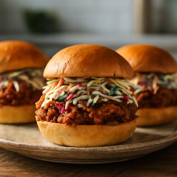 Pulled Pork Mini Sliders with Coleslaw
