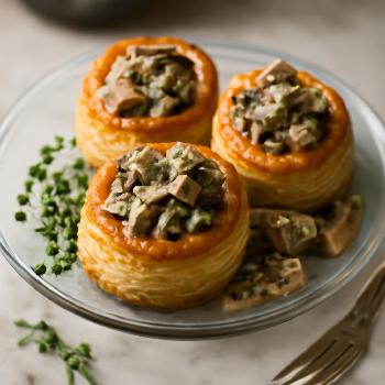 Savory Mushroom and Gruyere Vol-au-Vents