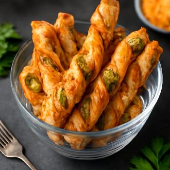 Spicy Cheddar Jalapeño Cheese Twists