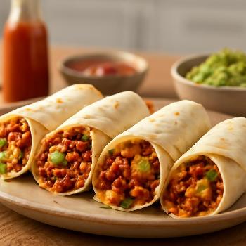 Spicy Chorizo and Potato Mini Burritos