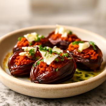 Spicy Chorizo Stuffed Dates with Manchego