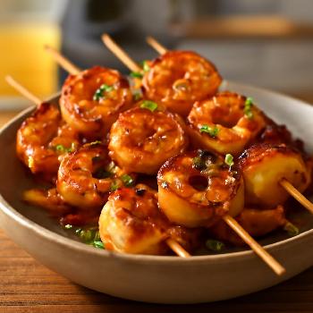 Spicy Pineapple Shrimp Skewers