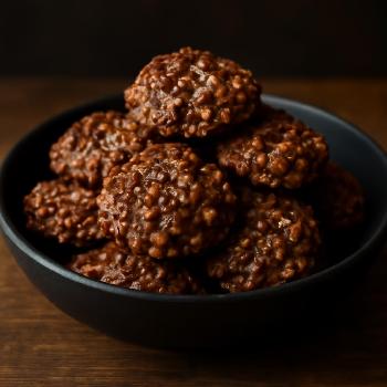 Chocolate Peanut Butter No-Bake Cookies with Sea Salt