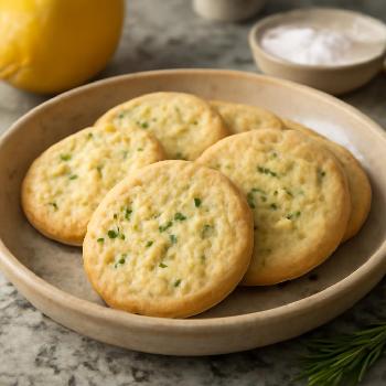 Lemon Zest and Rosemary Shortbread