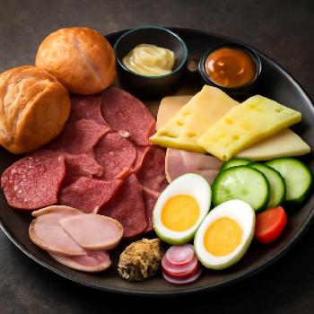 Authentic German Brotchen Breakfast Spread
