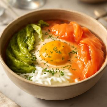 Avocado and Smoked Salmon Egg Bake