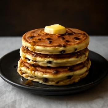 Fluffy Chocolate Chip Pancakes