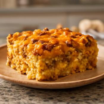 Overnight Sausage and Hash Brown Breakfast Casserole