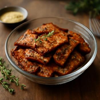 Savory Tempeh Bacon with Herbs
