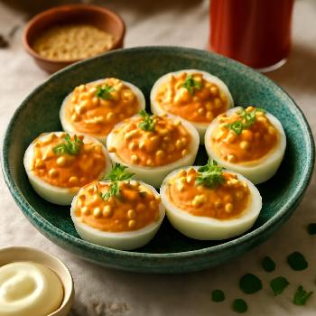 Spicy Sriracha Deviled Eggs