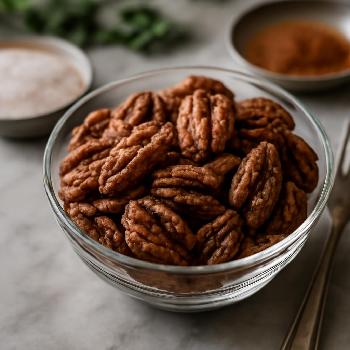 Cinnamon Spiced Candied Pecans