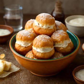 Classic Profiteroles with Vanilla Cream Filling