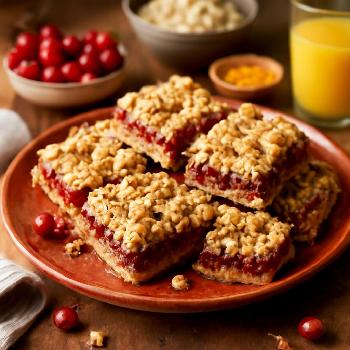 Festive Cranberry Crumble Bars