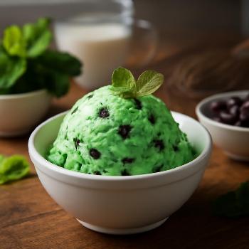 Homemade Mint Chocolate Chip Ice Cream