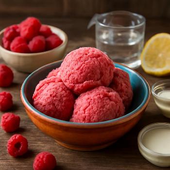 Homemade Raspberry Sherbet